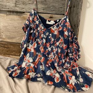 Tanya Taylor 100% silk cold should tank top size 4 but could fit medium too